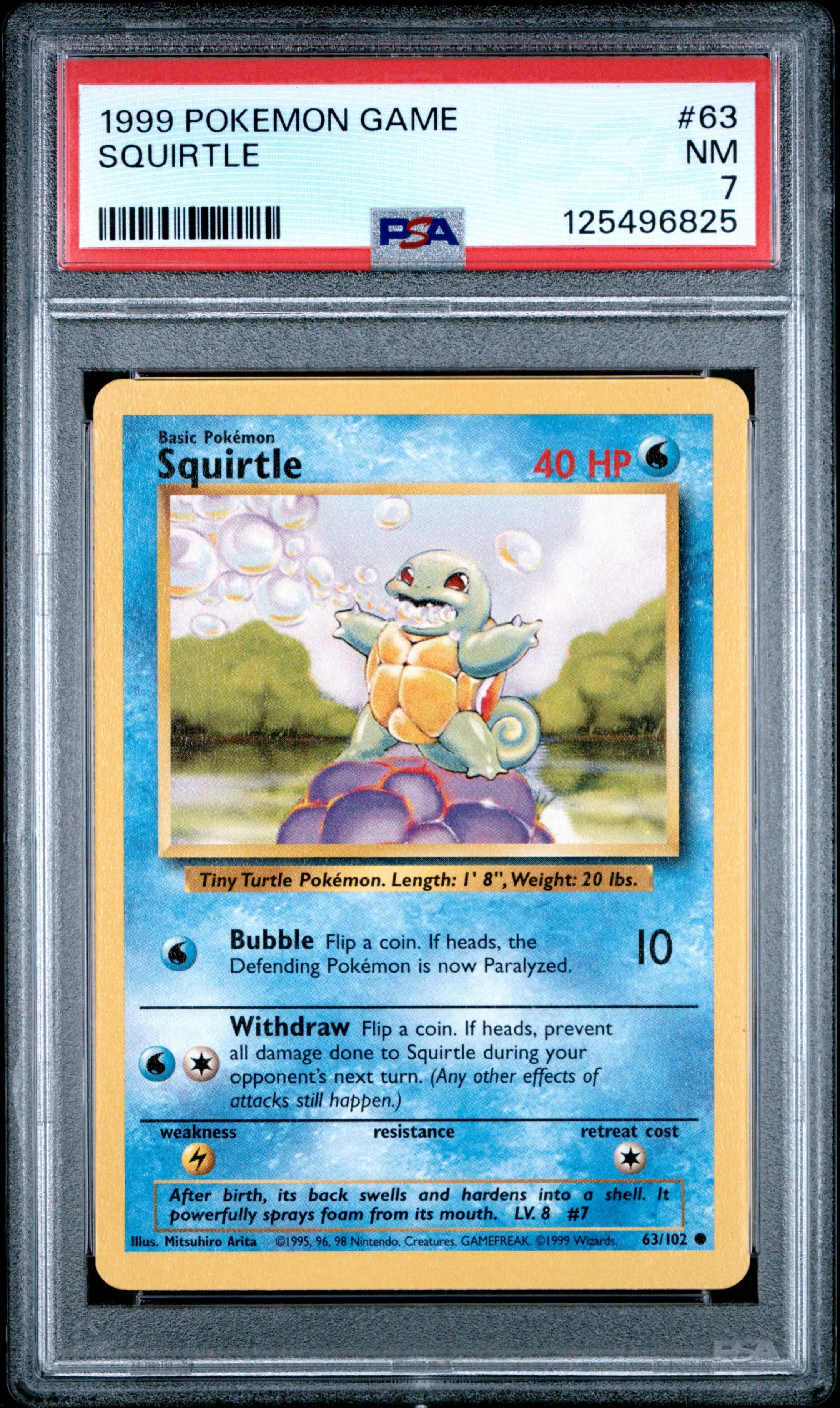 1995 squirtle pokemon card value 63 102 Flip a coin Buy Squirtle 1999 Pokemon TCG