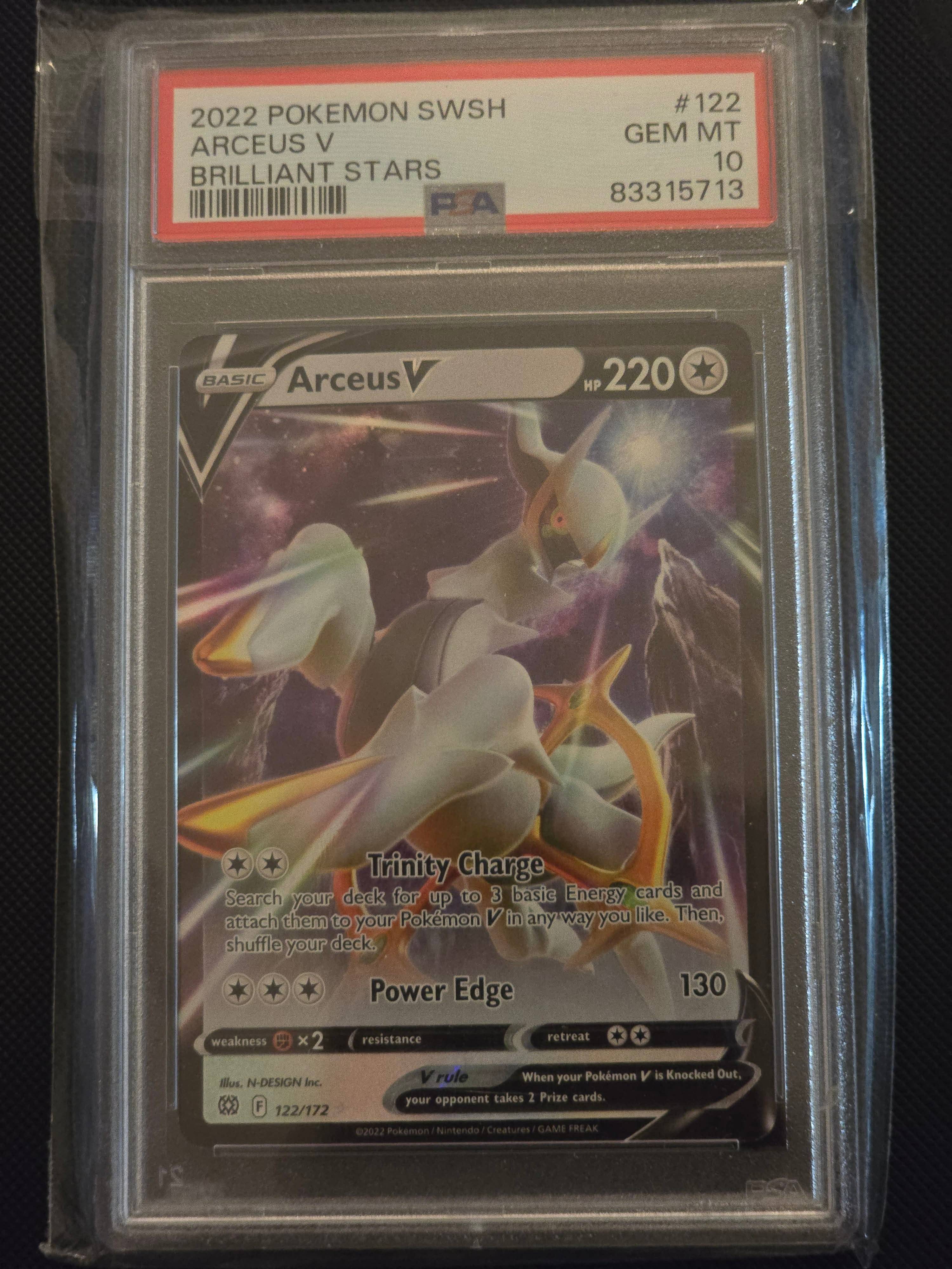 Arceus V Brilliant Stars PSA 10 | Bidzoo Auctions